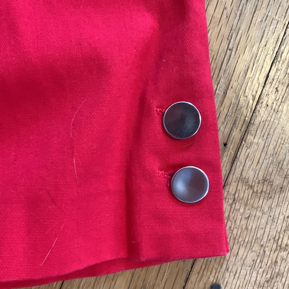 Beautiful red cotton Capri - Picture 2 of 4